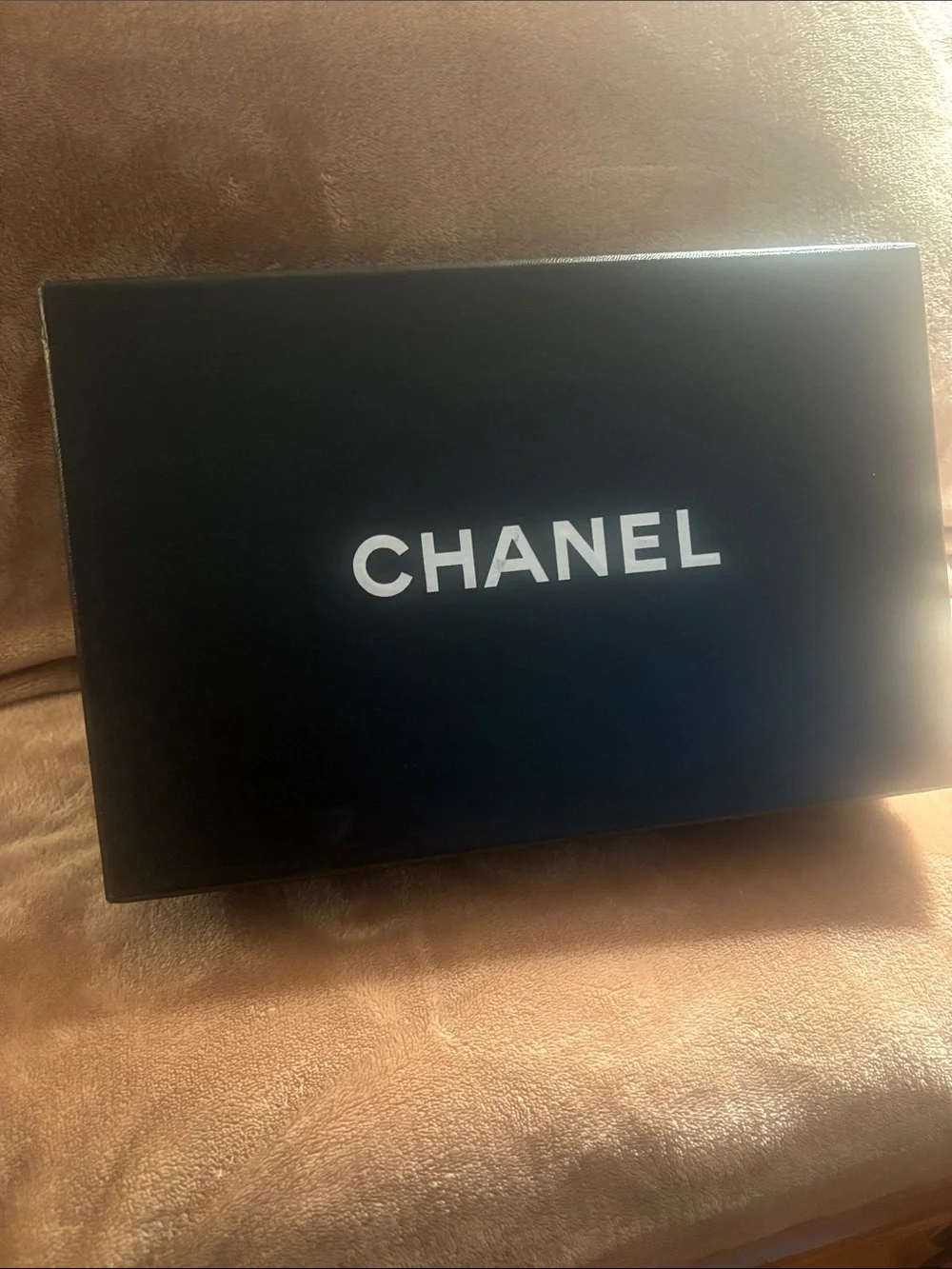 CHANEL Black Leather Cap-Toe Block Heel Pumps with Gold CC Detail